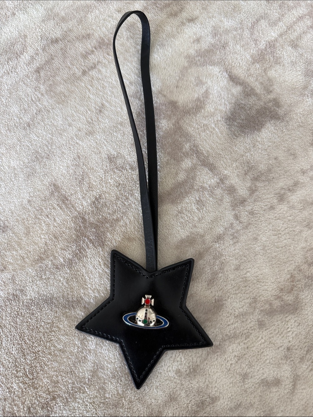 Vivienne Westwood Black Star Charm Wristlet with Multicolor Orb